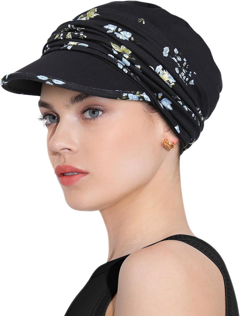 Awefeel Chemo Headwear Viscose Newsboy Cap for Women Fall and Winter Hats - Image 3